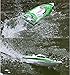 CSFLY Rc Boat 4CH 2.4Hz Remote Control Rechargeable High Speed Racing Boat(Only Works In Water) -Green