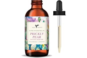 Prickly Pear Seed Oil Cold Pressed, Pure, Unrefined Moisturizer for Skin, Face, Body, Nails and Hair - Multi-Purpose Beauty P