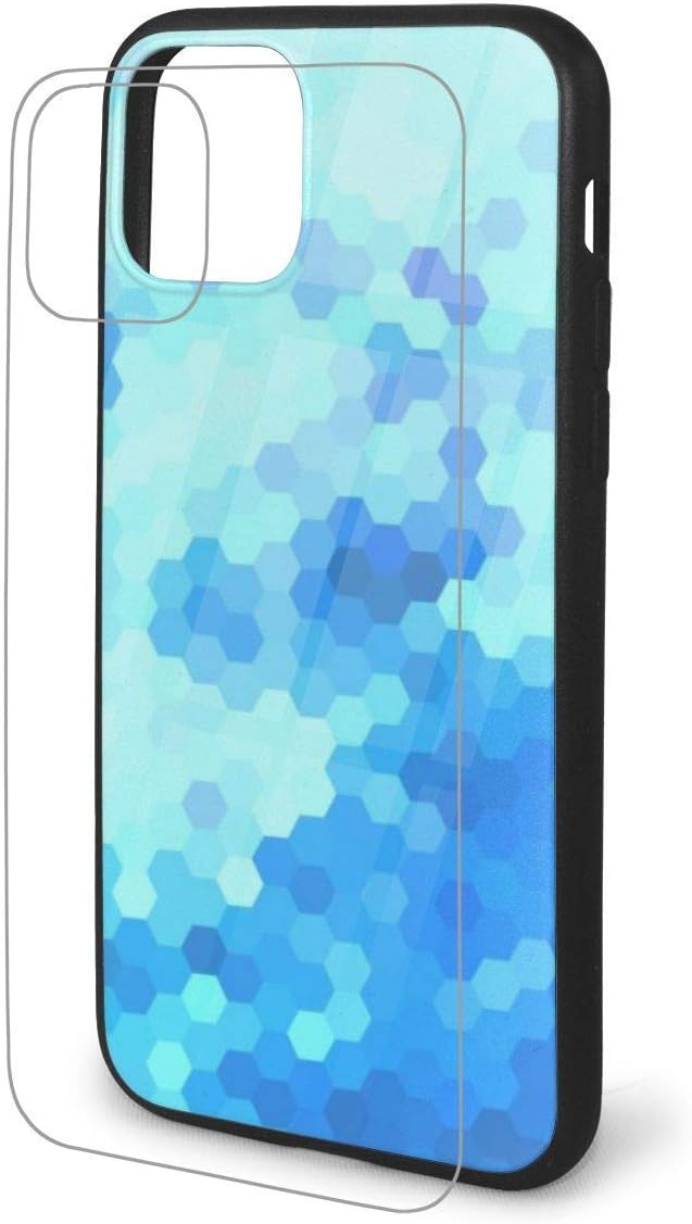 Amazon ファッションdiyノベルティデザインケースfor Iphone 11 プロ プロマックスソフトで柔軟なtpu保護ケース強化透明ガラスカバー 冬の幾何学的背景 家電 カメラ オンライン通販