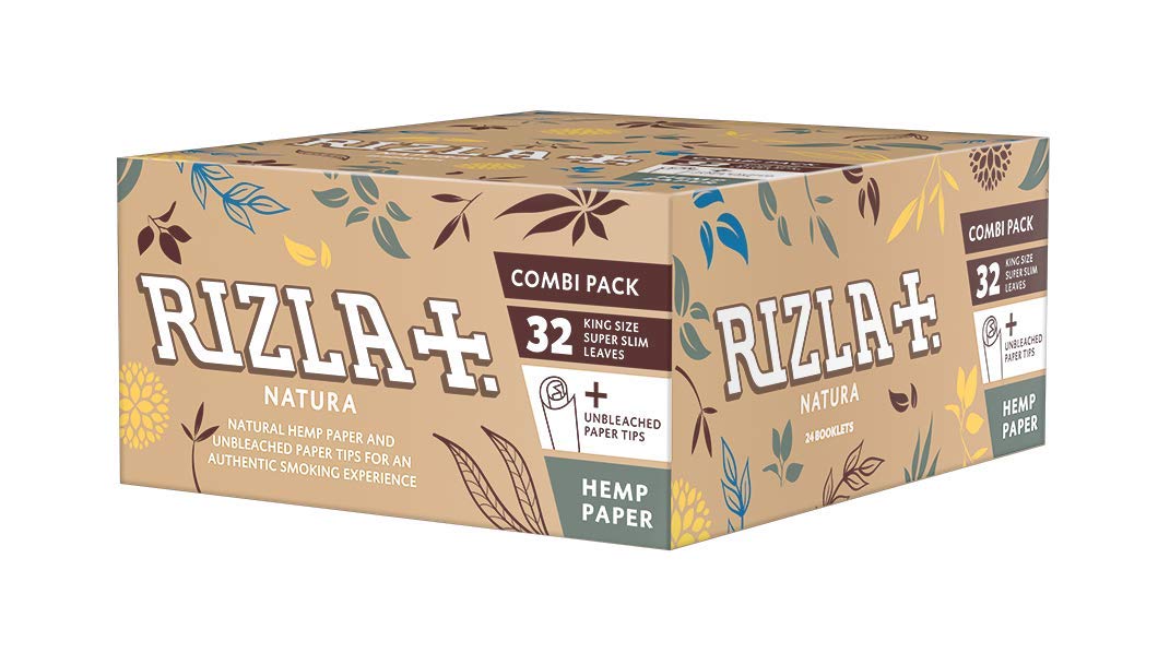 Rizla Natura King Size Rolling Papers + Filter Tips (Combi Pack) – 24 Booklets – The Iconic Brand Since 1796