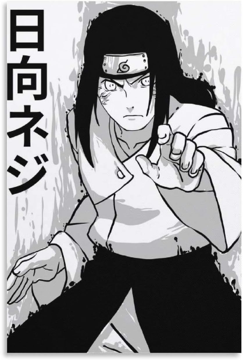 Amazon Naruto日向ネジアニメキャンバスアートポスター装飾画壁画写真室装飾画36 24inch 90 60cm ウォールステッカー オンライン通販