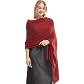 Ohyiian Luxury Cashmere Shawl and Wrap for Women, All-Season Pashmina Scarf Travel Blanket Large Cashmere Wool Blend Shawl