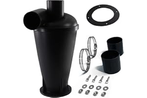 Cyclone Dust Collector Dust Collection Dust Separator Shop Vac Accessories (Black)