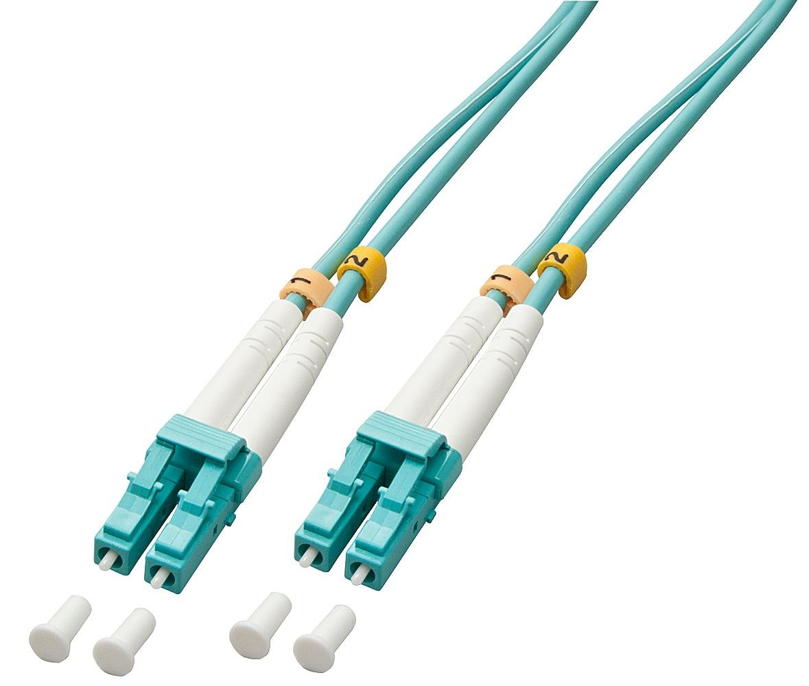 LINDY 46404 Fibre Optic Duplex Cable LC/LC OM3 100 m
