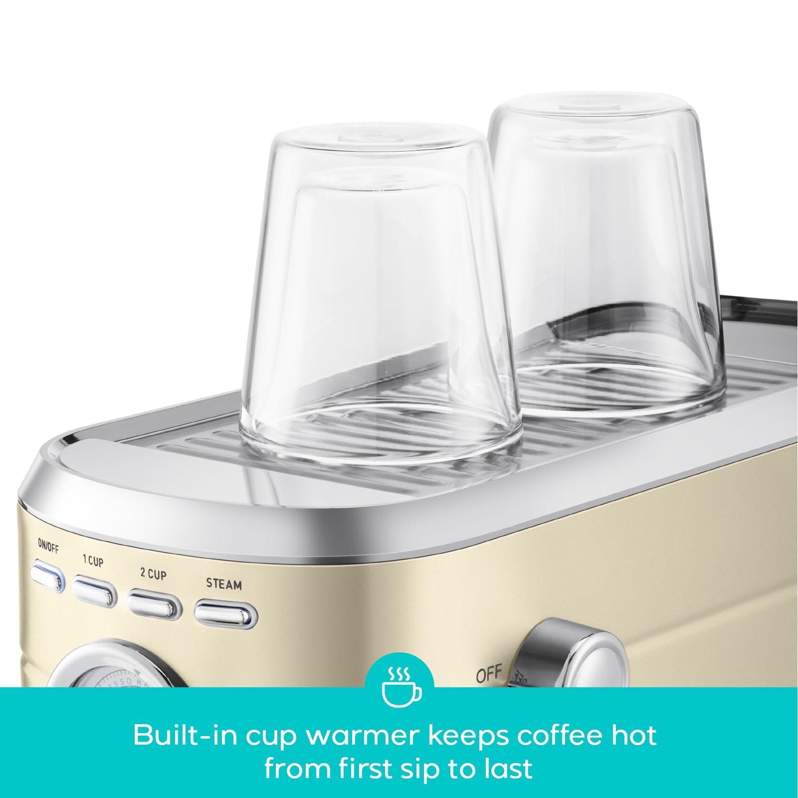 CASABREWS CM5418 Espresso Machine 20 Bar, Espresso Maker with Milk Frother Steam Wand, Stainless Steel Espresso Coffee Machine with 34oz Removable Water Tank, Creamy