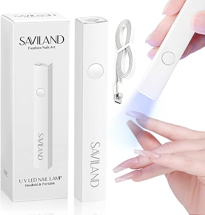 Saviland Mini UV Lamp Rechargeable USB LED Nail Dryer Flash Gel Polish Curing