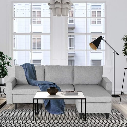 Amazon Com Piedle Convertible Sectional Sofa Couch L Shaped Couch
