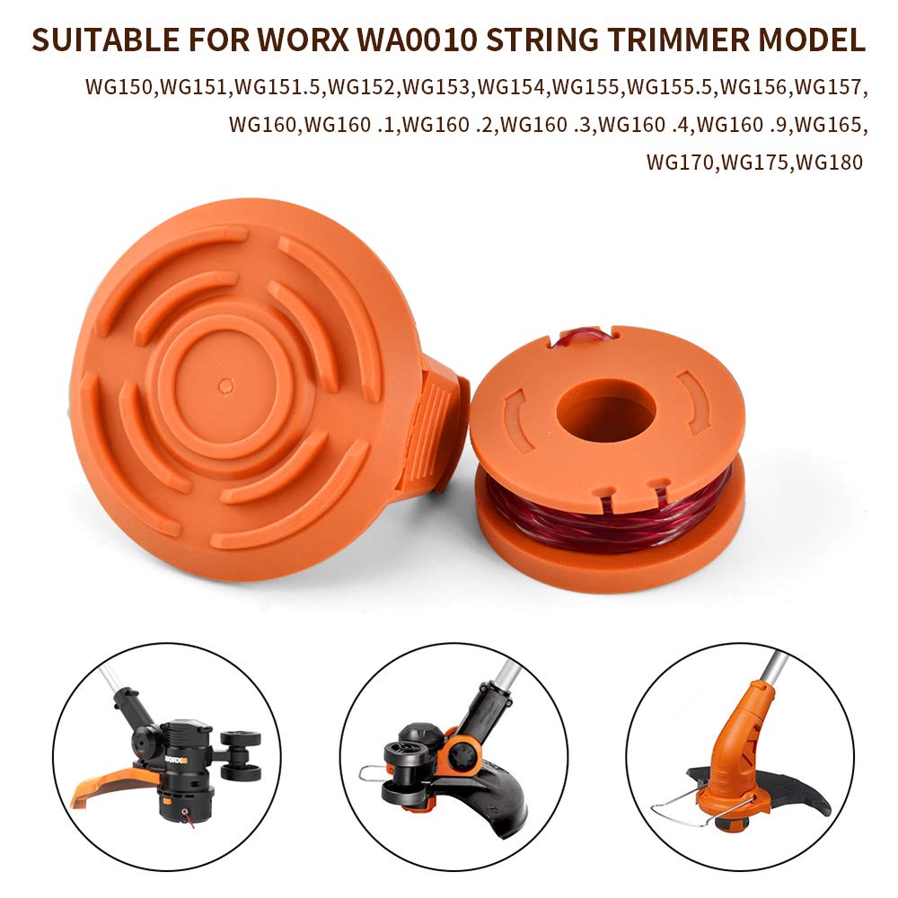 8 Replacement Spool, 1 Trimmer Cap DLseego Trimmer Spools Compatible