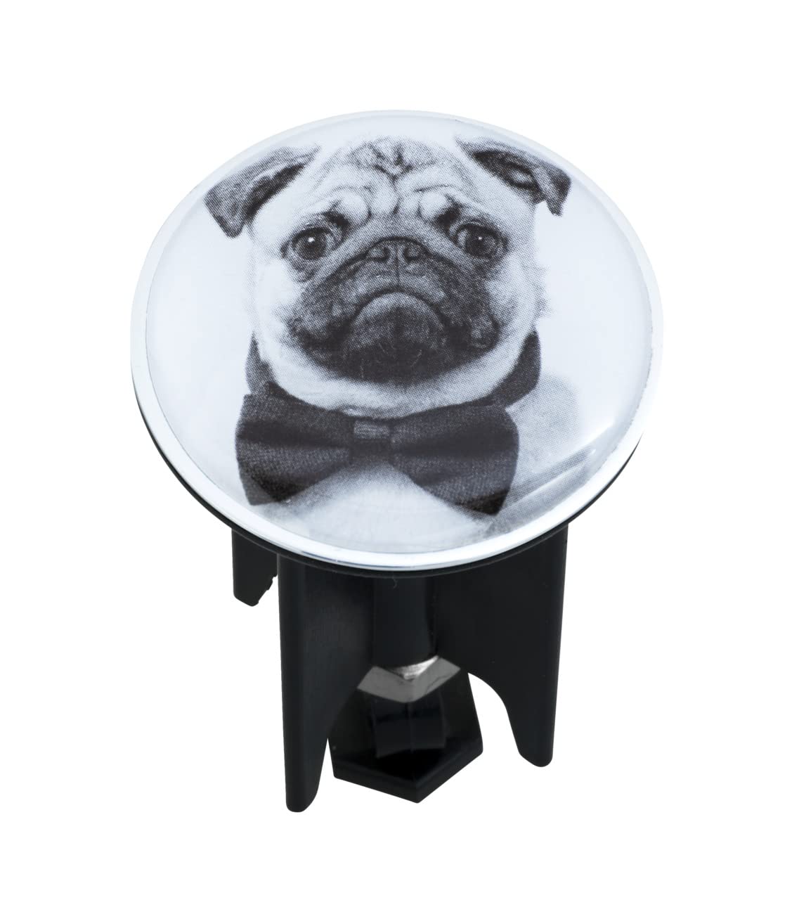 WENKO 23793100 Sink Stopper, Shiny Silver, 3, 9 x 6, 5 x 3, 9 cm