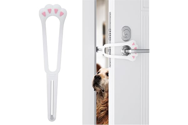 Cat Door Latch, Adjustable Cat Door Stopper Dog Proof Cat Litter Box with Door Access from 1.1" to 5.5", Pet Door Latch Holde