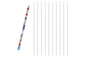 Sewroro 30pcs Bead Needles for Jewelry Making Thin Embroidery Needles for Easy Bead Stringing Crafting