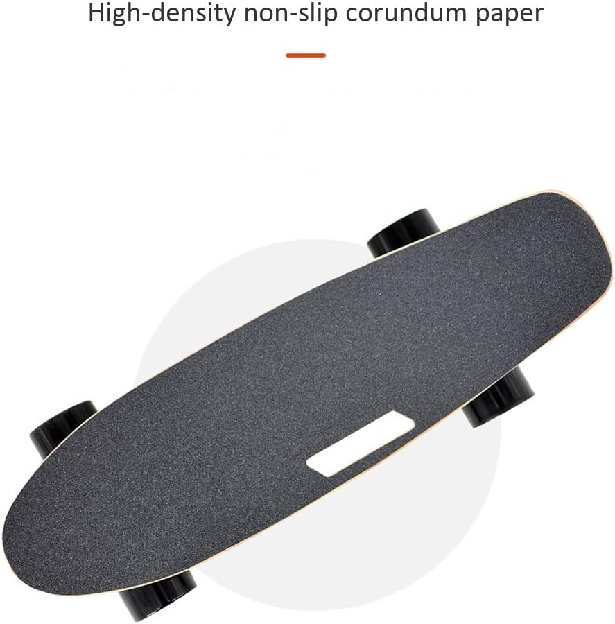 WJH9 Electric Skateboard Mini, 7-Layer Maple Electric Fish Plate with Remote Control, Electric Scooter Single Rocker Scooter for Professional Skateboarding Tools,super