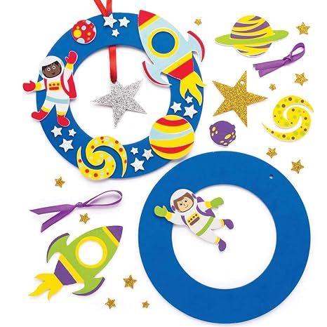 Amazoncom Baker Ross Ltd Solar System Wreath Kits Pack Of