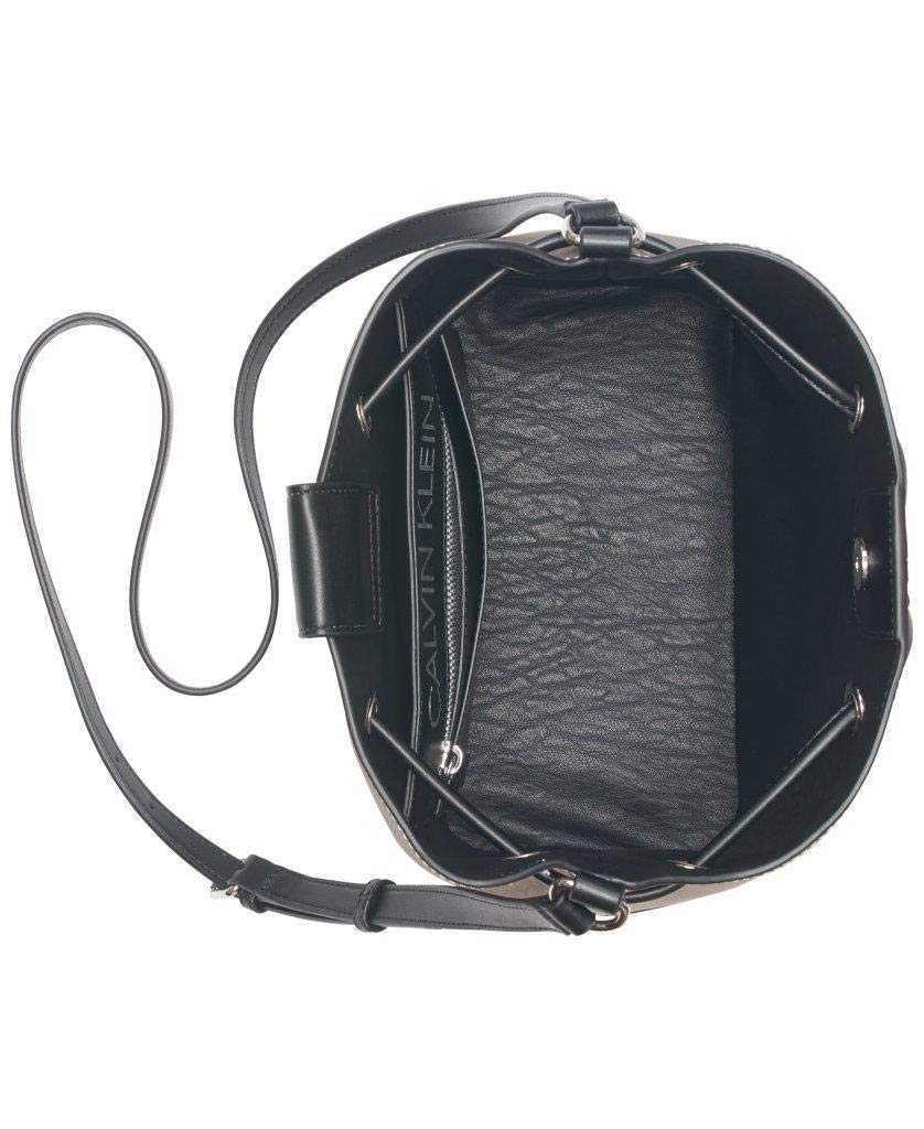 Calvin Klein Women's Gabrianna Novelty Bucket Shoulder Bag, Grey Combo, One Size