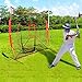LuxSports 2 in 1 Practice Net and L-Screen(Protection Screen) for Baseball&Softball for Hitting, Pictching, Fielding and More, Commercial Grade Net Set with Strike Zone, Carrying Bag and Stakes