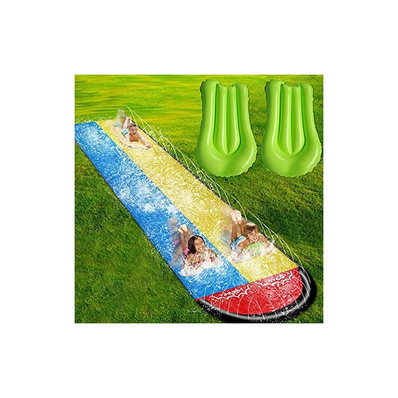 Toboganes de agua para césped para niños y adultos, 15.35 pies, jardín