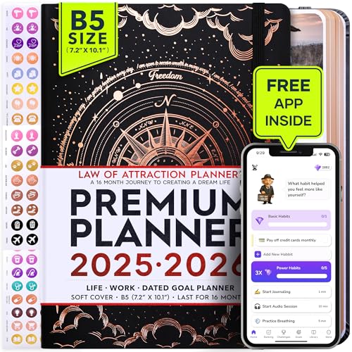 Photo 1 of 2025-2026 Planner Weekly and Monthly | 16-Month Life Planner to Increase Focus & Productivity | Reduce Overwhelm & Achieve Your Biggest Goals | Include Gift Box & Stickers | Sep 2025-Dec 2026