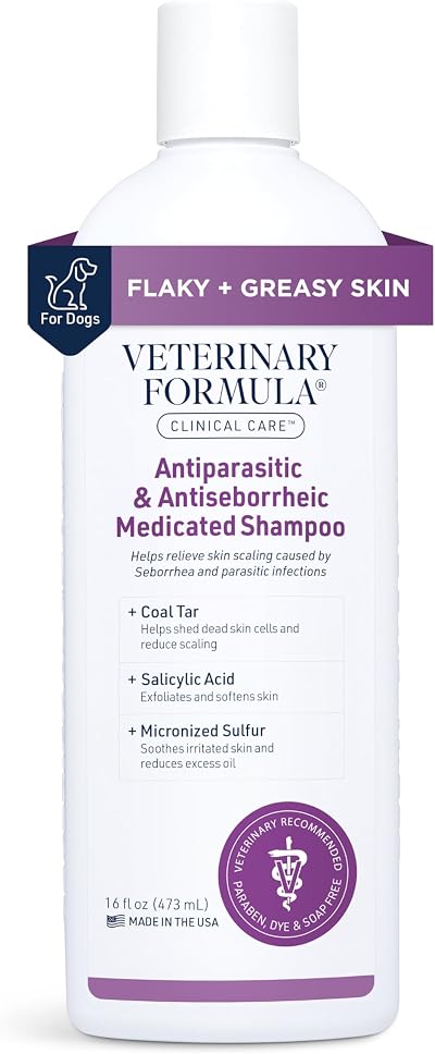 Veterinary Formula Clinical Care Antiparasitic Medicated Dog Shampoo 16 oz