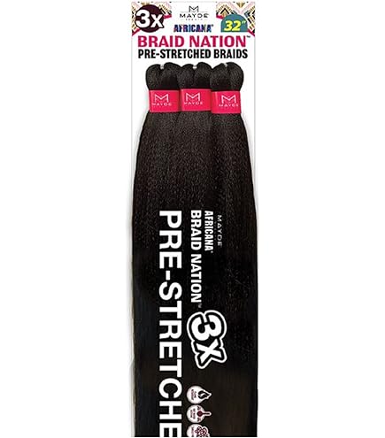 Amazon.com : Mayde Beauty 6X Braid Nation Synthetic Pre Streched