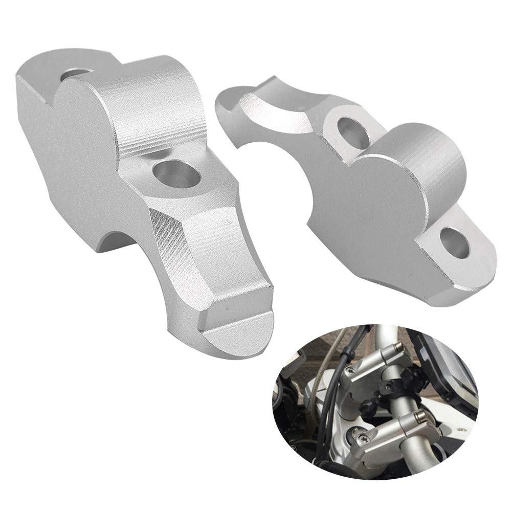 Riser Manubrio 22 Mm Per Moto - Alza Manubrio In Lega Alluminio, Universale Per Manubri 7/8", Nero - Foto 7