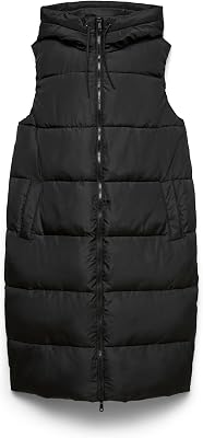 VMLIGAANE - Gilet da donna, Nero, S
