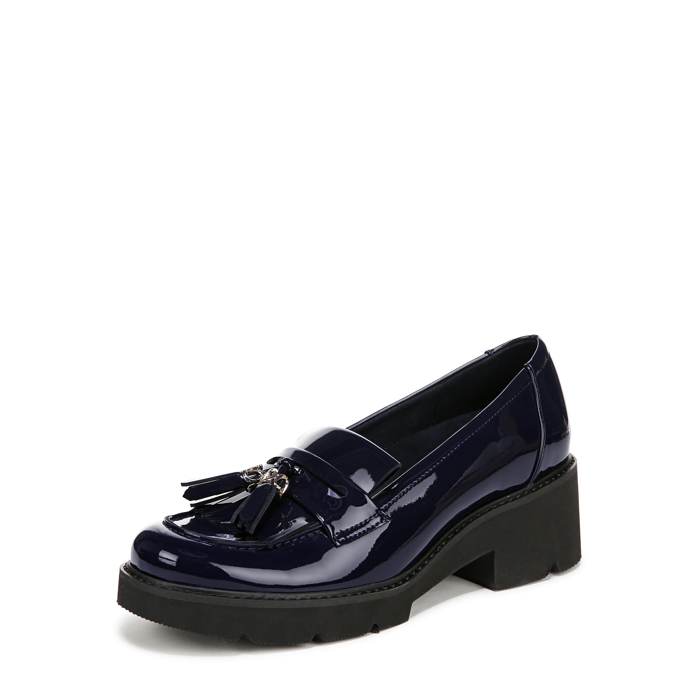Naturalizer Womens Desmond Tassel Loafer French Navy Patent 12 W