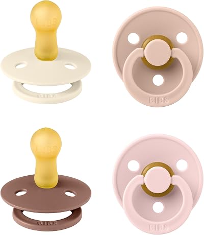 BIBS Colour 4-Pack Dummies Size 2 Vanilla Mix Denmark BPA Free