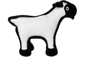 TUFFY - World's Tuffest Soft Dog Toy - Barnyard Sheep -Squeakers - Multiple Layers. Made Durable, Strong & Tough. Interactive Play (Tug, Toss & Fetch). Machine Washable & Floats. (Junior)