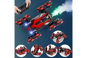 AIKMI RC Cars for Kids Boy Toys 8 Wheels Stunt Car Remote Control Car 2.4GHZ 4WD 360 degree Flip Rotating Indoor Outdoor Toys for Boys and Girls Birthday Gifts for Kids Gifts for Boys Ages 6+ (Red