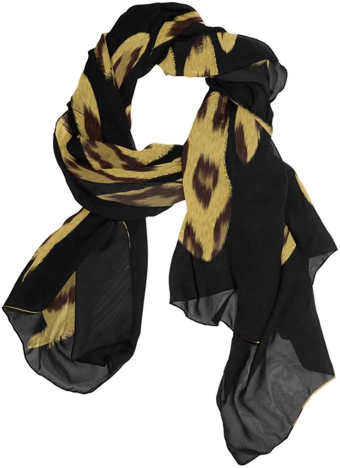 dark green leopard print scarf