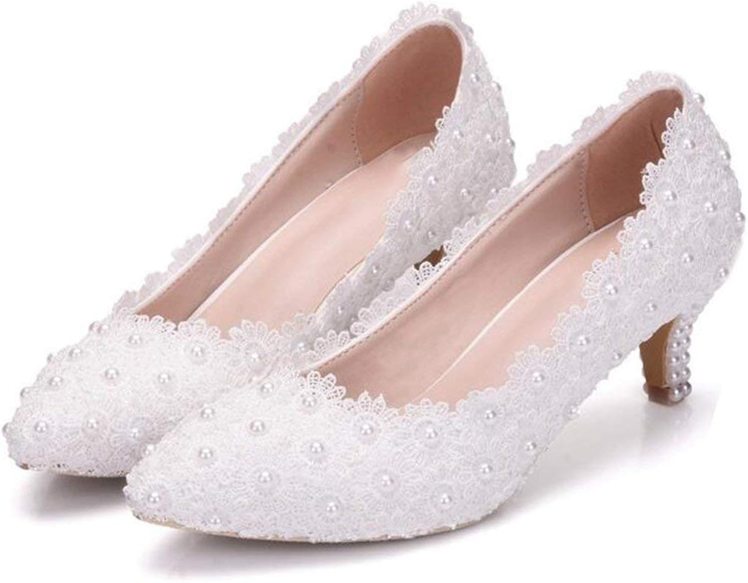 white lace stiletto heels