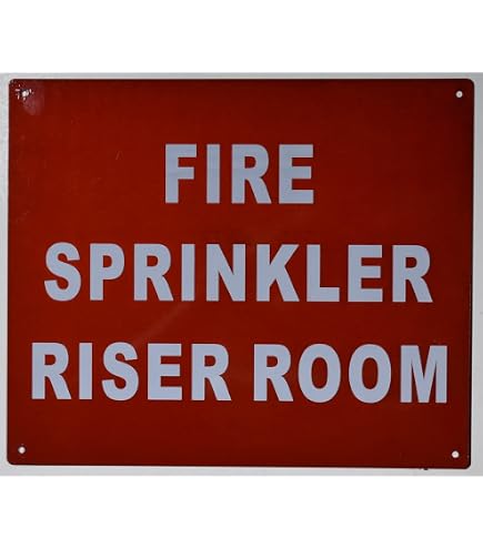 Required Fire Riser Room Signage Compliance Safety Signage Fire Sprinkler Riser Room Sign - Reflective ...