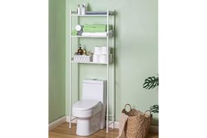 OhuaCason Over The Toilet Storage Cabinet for Small Bathroom: Over Toilet Storage Shelf - 3 Tier Bathroom Organizer for Housewife