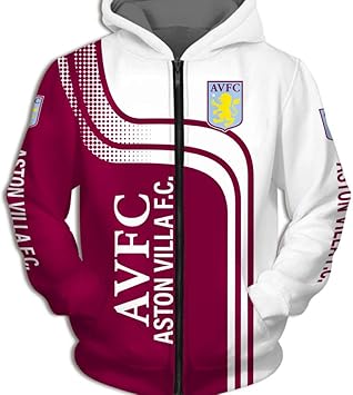 aston villa full zip hoodie