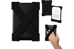 Strapsicle Silicone Hand Strap – Paperwhite Gen 11 (6.8”) & Gen 12 (7”), Colorsoft – Large – 2-Pack – Black – Comfy Alternative to Case or Cover