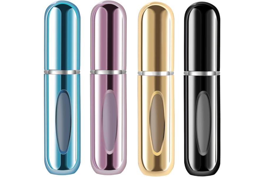 Yamadura Mini Refillable Perfume Portable Atomizer Bottle Refillable Perfume Spray, Refill Pump Case for Traveling and Outgoing (5ml, 4 Pack) 4
