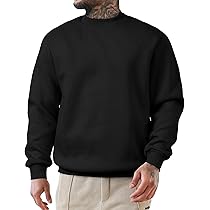 JMIERR Men's Crewneck Sweatshirt Casual Fall Long Sleeve Warm