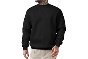 JMIERR Men's Casual Sweatshirt Long Sleeve Crewneck Pullover Shirts Basic Outdoor Loose fit Sweaters