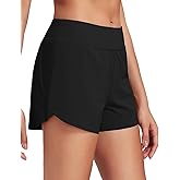 HeyNuts My Pace Athletic Shorts for Women, Upgraded Mid Waisted Workout Gym Running Shorts with Liner 3"