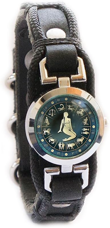 Leather Bracelet for Men customized with Your Zodiac Astrological Sign