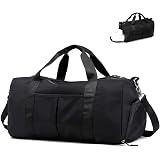 Bluelander Maleta Deportiva de Mano para Gimnasio con Compartimento para  Zapatos, Bolso de Viaje con Bolsillo Impermeable para Ropa Mojada, Ligera,  Resistente, Correa Ajustable, Gran Capacidad de Carga, Perfecta Gimnasio,  Natación, Yoga