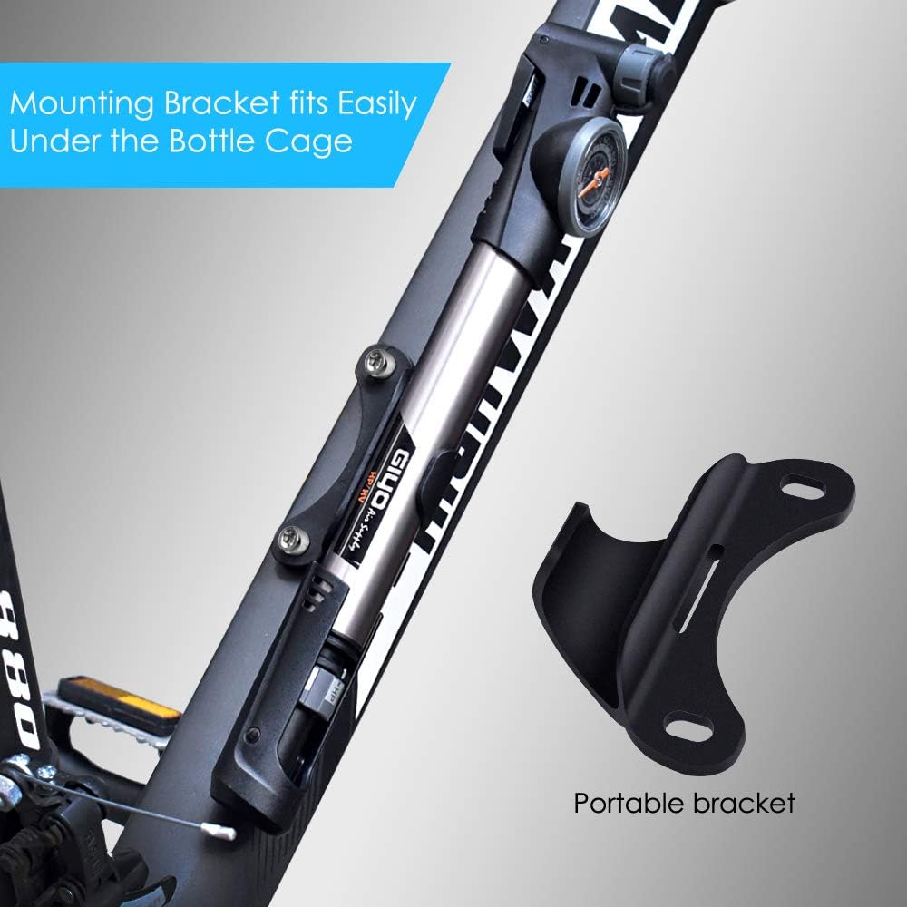 BROTOU Mini Bike Pump Ball Bump with Gauge & Smart Valve Fits Presta and Schrader High Pressure PSI Bicycle Ball Pumps : Sports & Outdoors