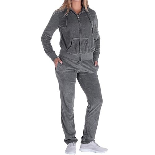 Facitisu Women's PCS Velvet Tracksuit Sets Sweatsuits Outfits
