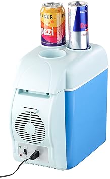 Lescars Autokühlschrank: Thermoelektrische Kfz-Wärme- & Kühl-Box, Getränkehalter, 7,5 l, 12 V (Elektrische Kühlbox)