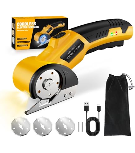 Amazon.com: Cordless Electric Scissors,4V Rechargeable Cardboard
