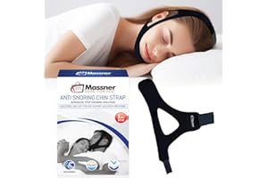 Massner Chin Strap for CPAP Users - Breathable, Comfortable CPAP Chin Strap for snoring - Adjustable Snoring Strap to Keep Mouth Closed While Sleeping…