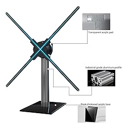 Missyou 3D Hologram Fan Desktop Stand with Tempered