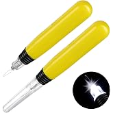 WILLBOND 2 Pieces LED Needle Threaders Sewing Machine Wire Loop Tool | Illuminated in Light, Plastic Loop for Hand Machine Stitch, Embroidery Floss Yarn Crafts Use, Assists DIY Sewing Work