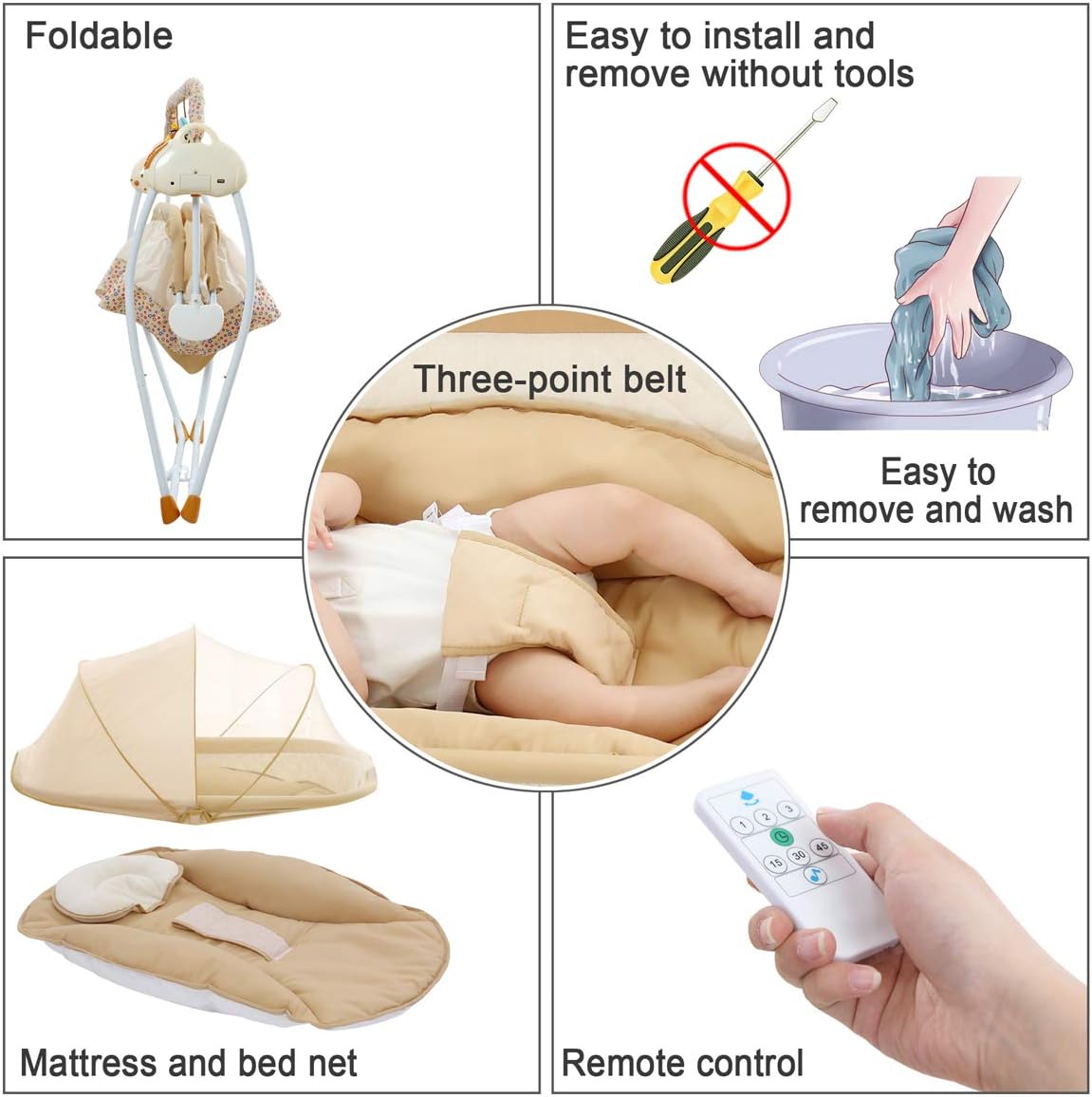 electric rocking baby bassinet