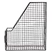 Brown Mesh Wire Metal Magazine Rack/Mail Holder/Document File Folder Storage Basket w/Label